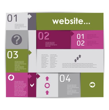 Web sitesi ve infographics için Düzen
