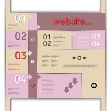 Web sitesi ve infographics için Düzen