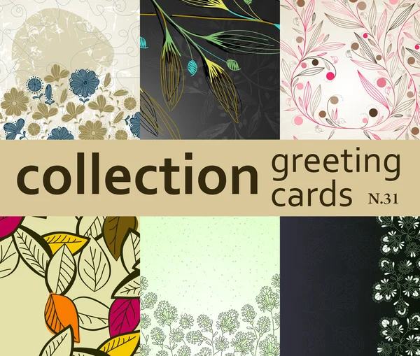 Коллекционные открытки — стоковый вектор