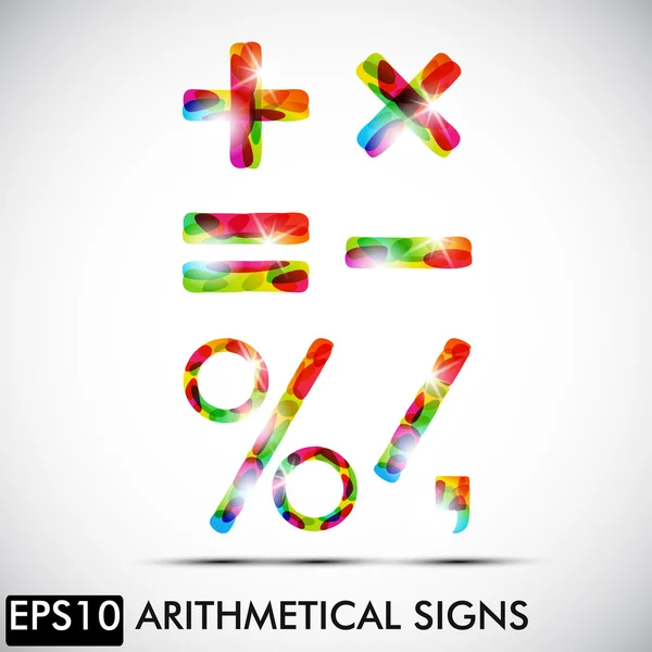 Arithmetical signs — Stock Vector