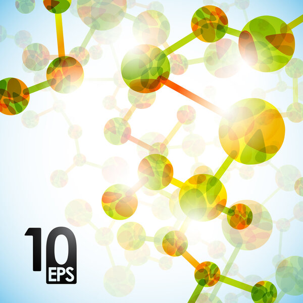 Dna molecule, abstract background