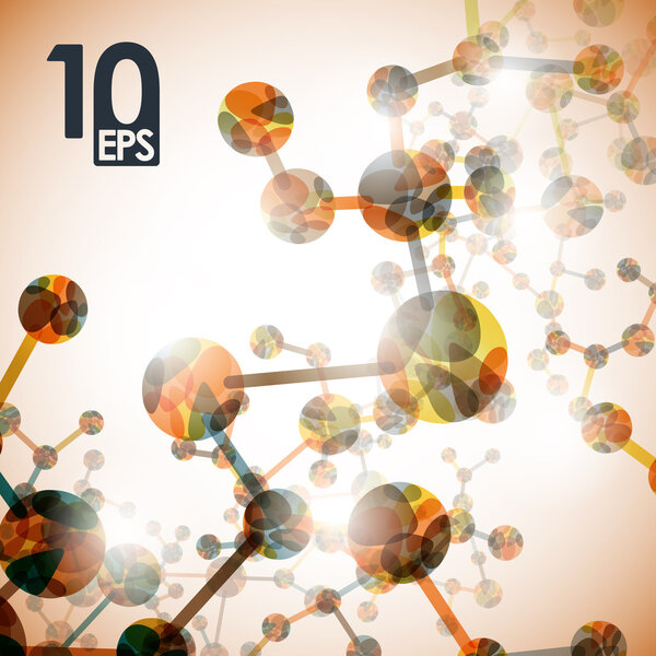 Dna molecule, abstract background