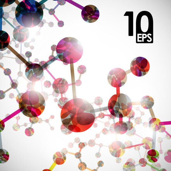 Dna molecule, abstract background