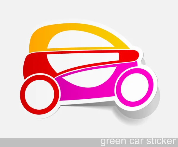 Eco car, realistic design elements — Stock Vector