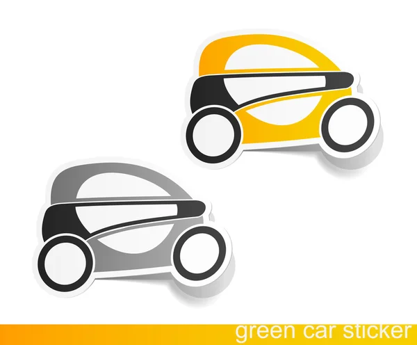 Eco car, realistic design elements — Stock Vector