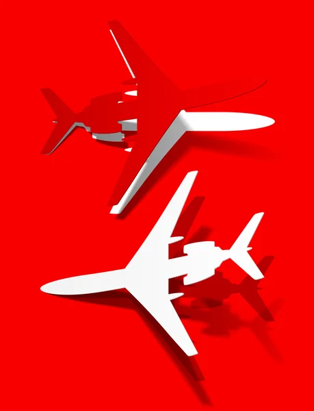 Airplane sticker — Stock Vector