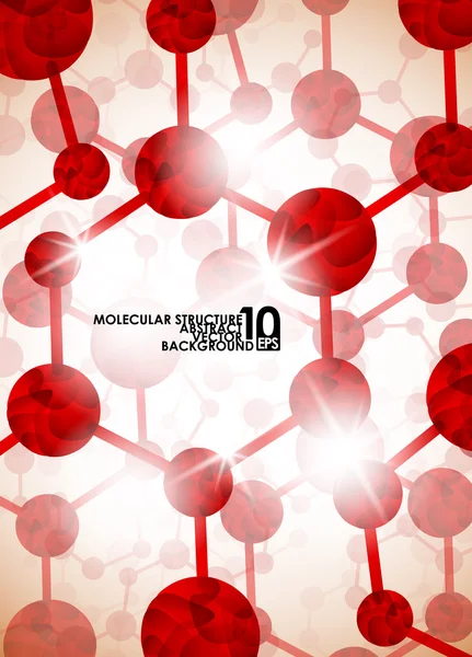 Estructura molecular, fondo abstracto — Vector de stock