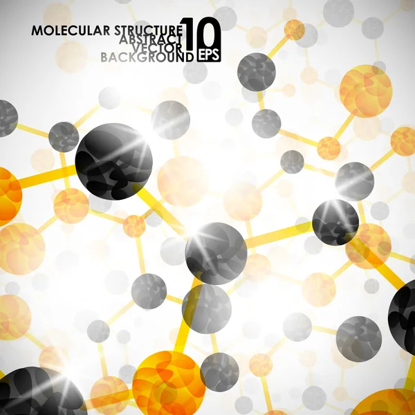 Estructura molecular, fondo abstracto — Vector de stock