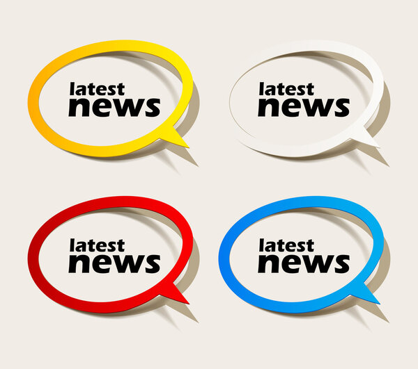 Latest news, realistic design elements
