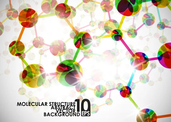 Estructura molecular, fondo abstracto — Archivo Imágenes Vectoriales