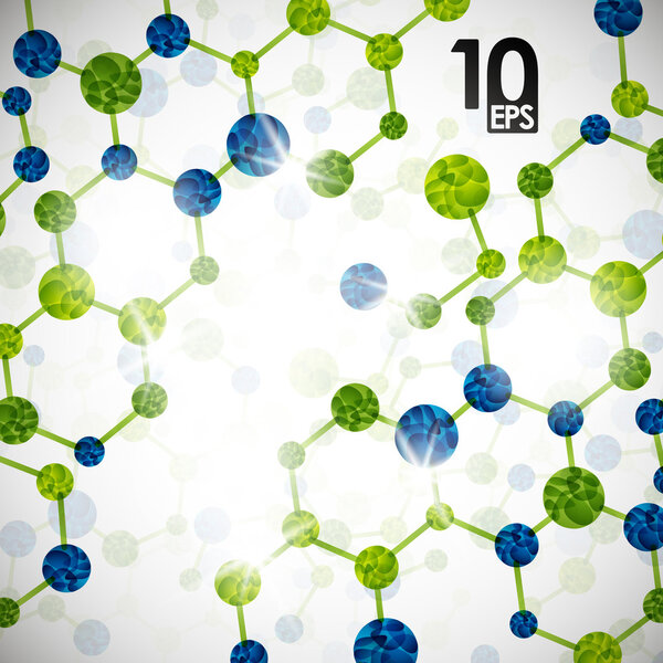 Molecular structure, abstract background