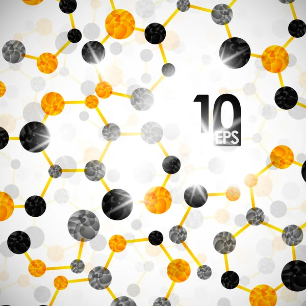 Estructura molecular, fondo abstracto — Archivo Imágenes Vectoriales