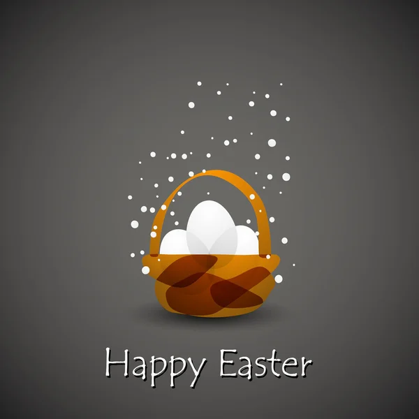 Panier de Pâques avec œufs — Image vectorielle