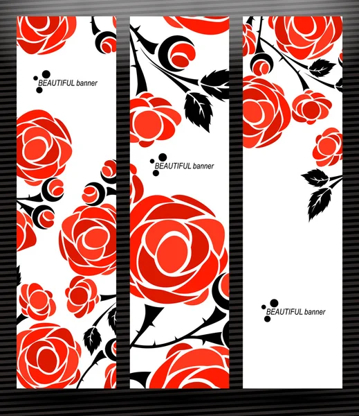 Çiçek desenli ile banner — Stok Vektör