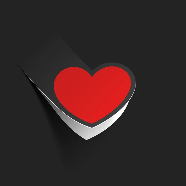 Sevgililer günü kalp şeklinde bir etiket — Stok Vektör