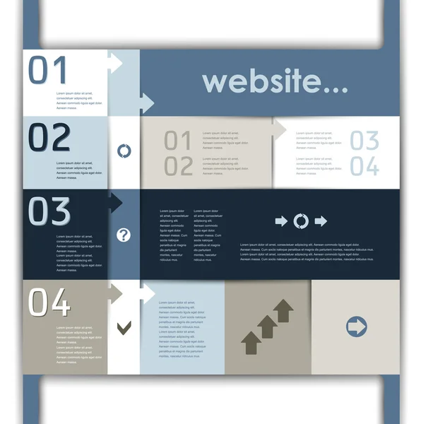 Layout del sito web e infografica — Vettoriale Stock