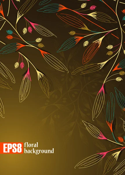 Fondo floral — Vector de stock