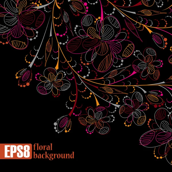 Fondo floral — Vector de stock