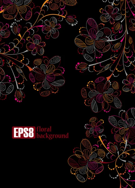 Fundal floral — Vector de stoc