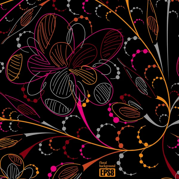 Fondo floral — Vector de stock