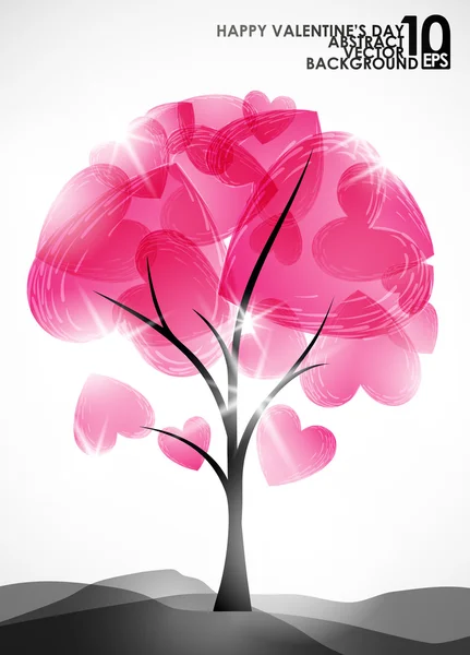 Valentine tree — Stock Vector