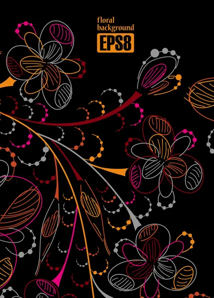 Fondo floral — Vector de stock