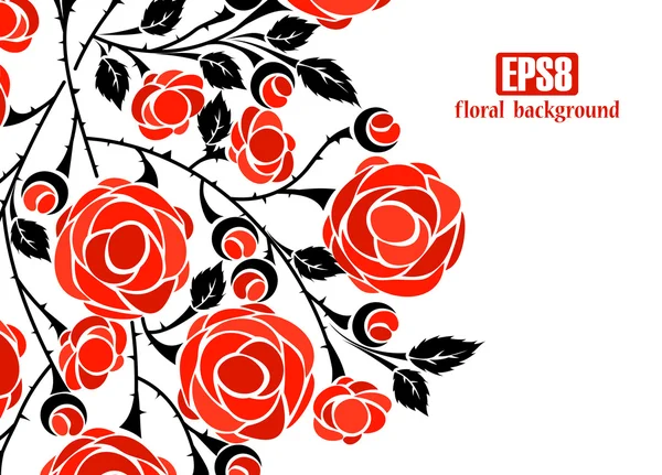 Fondo floral — Vector de stock