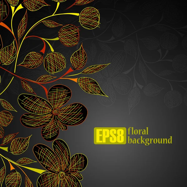 Fundo floral — Vetor de Stock