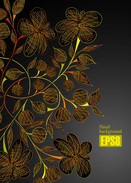 Fondo floral — Vector de stock