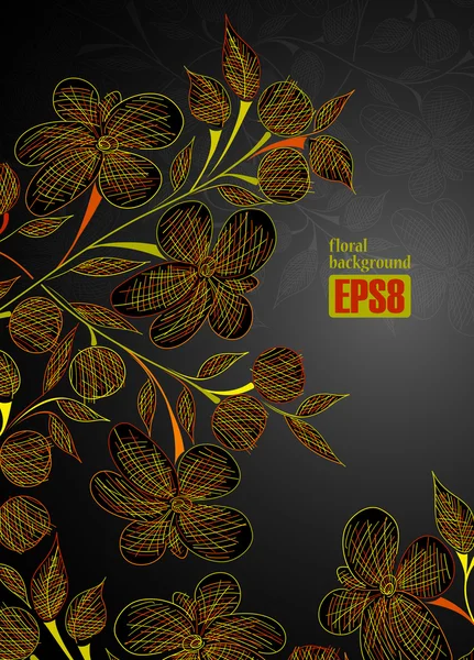 Fondo floral — Vector de stock