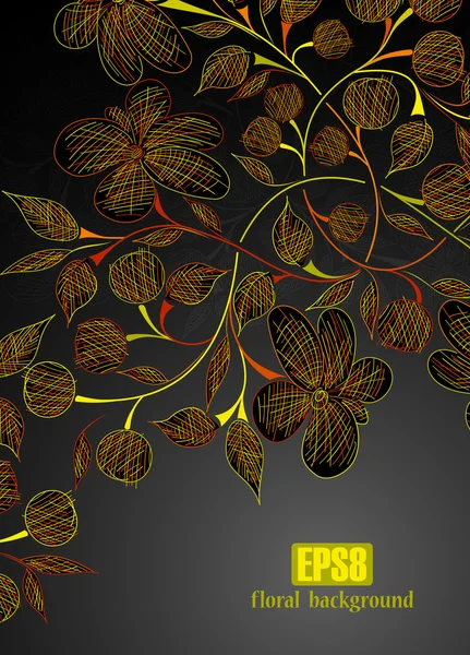 Fondo floral — Vector de stock