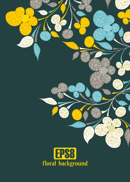 Fondo floral — Vector de stock