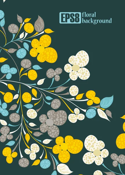 Fundo floral — Vetor de Stock