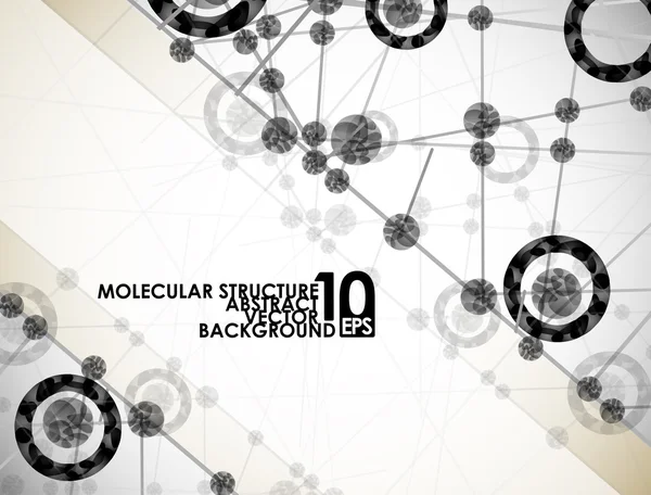 Estrutura molecular, fundo abstrato — Vetor de Stock