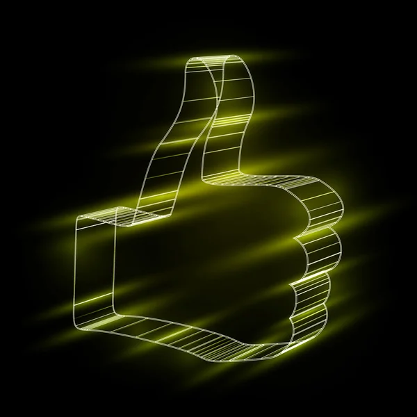 Абстрактный символ LIKE в стиле 3D — стоковый вектор
