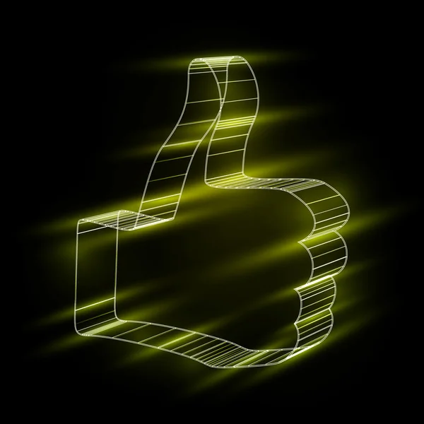 Abstrakt symbol som i stil 3d — Stock vektor