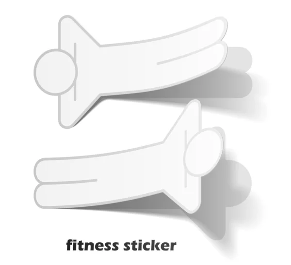 Fitness sticker — Stock Vector