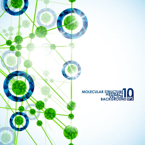 Estructura molecular, fondo abstracto — Archivo Imágenes Vectoriales