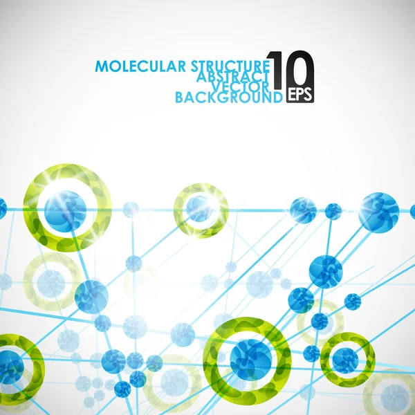 Moleculaire structuur, abstracte achtergrond — Stockvector