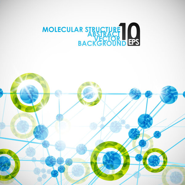 Molecular structure, abstract background