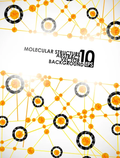 Estructura molecular, fondo abstracto — Archivo Imágenes Vectoriales