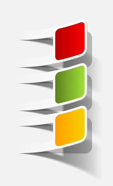 Traffic lights sticker — Stock Vector