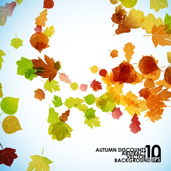 Autumn leaves background — Stock Vector