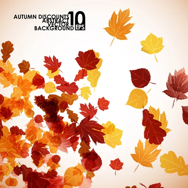 Autumn leaves background — Stock Vector