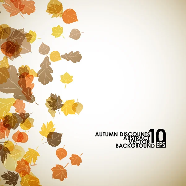 Autumn leaves background — Stock Vector