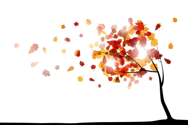 Outono árvore fundo — Vetor de Stock