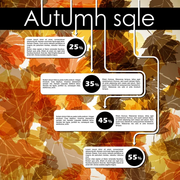 Automne vente discount — Image vectorielle