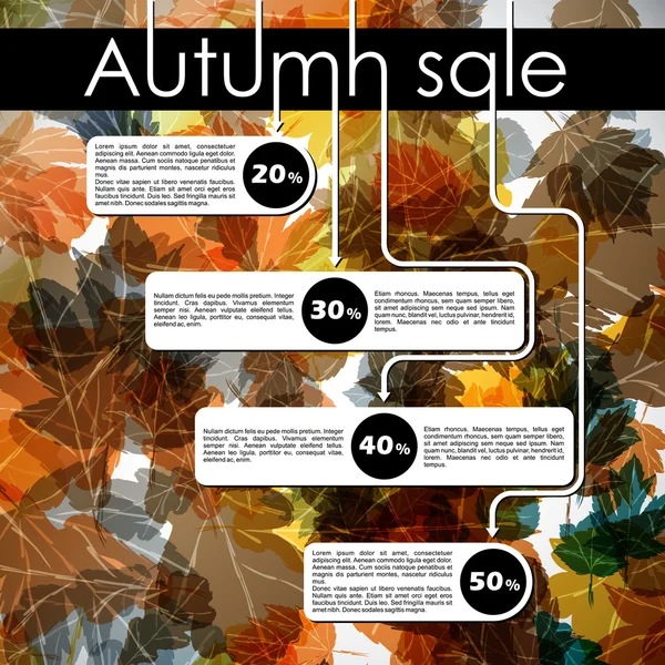 Automne vente discount — Image vectorielle