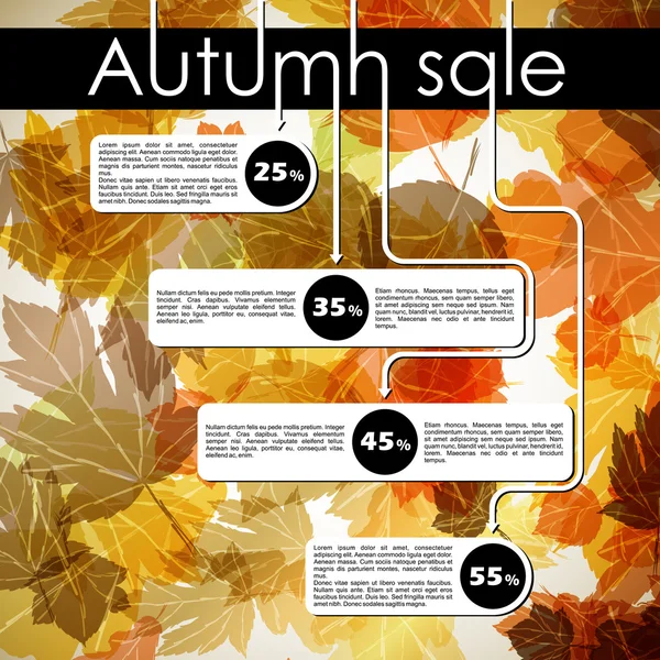 Podzimní sleva prodej — Stockový vektor