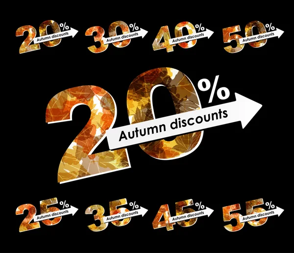 Autumn discount sale — Stock Vector